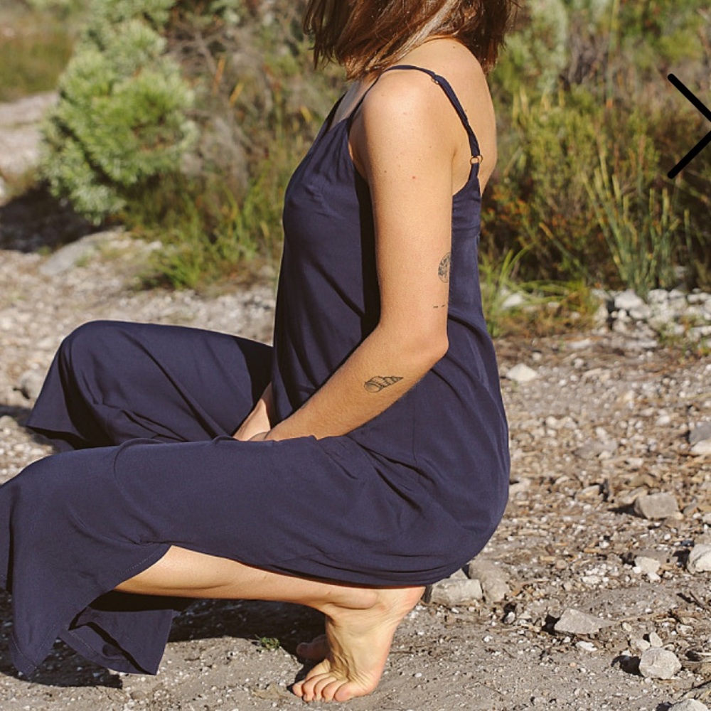 ❌SOLD❌ Jumpsuit Romper Relaxed Oversized One Piece Black Boho Size US 4 - Picture 12 of 13